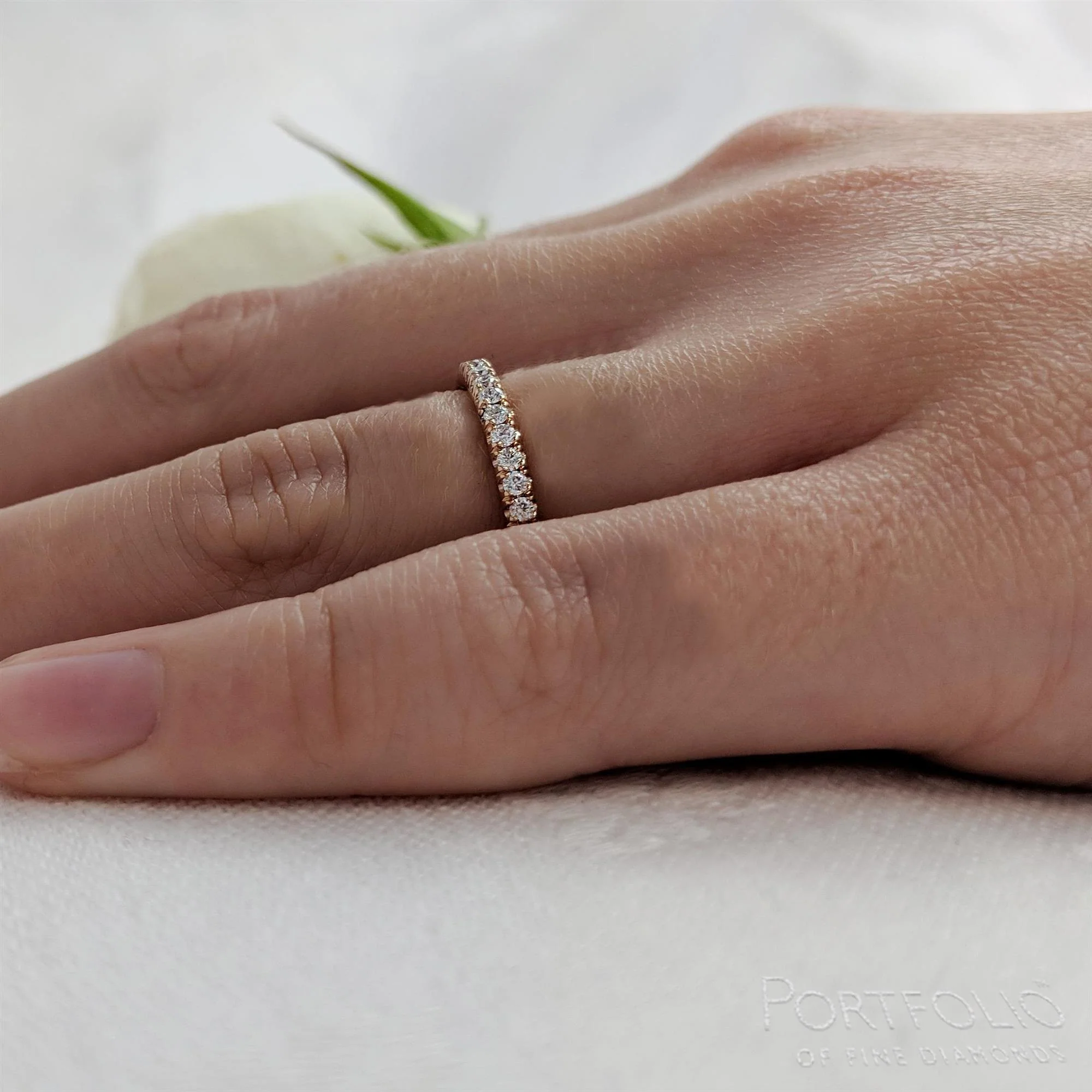 0.22ct Diamond Rose Gold Wedding Ring - Image 2