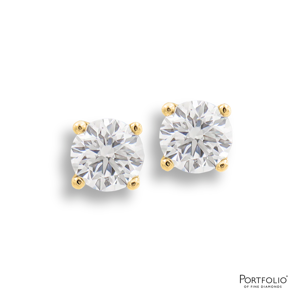 0.40ct Diamond Yellow Gold Earrings
