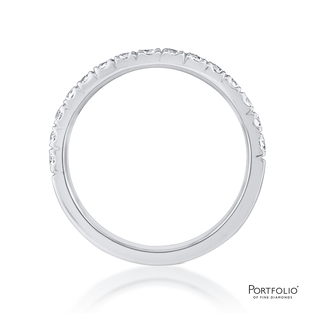 0.45ct Diamond Platinum Soft Curved Ring - Image 2