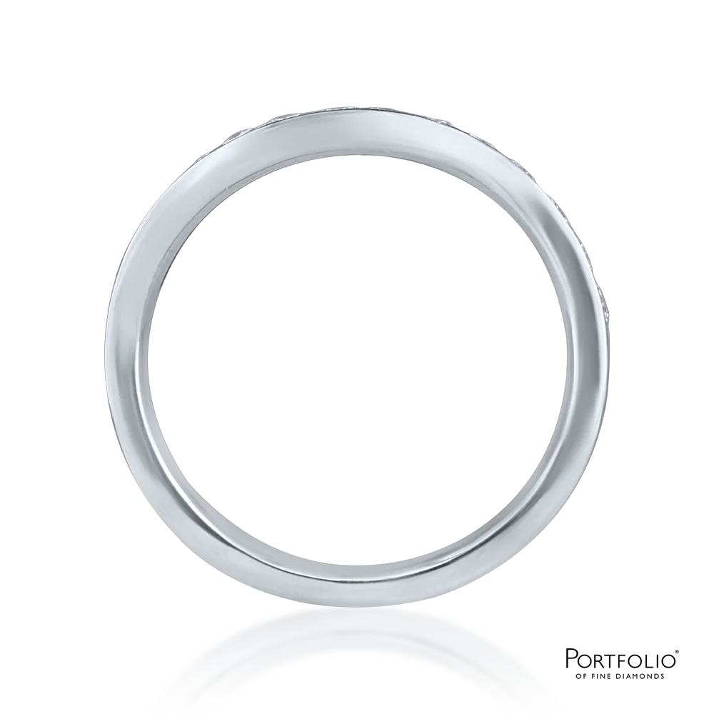 0.51ct Diamond Platinum Soft Curved Ring - Image 2