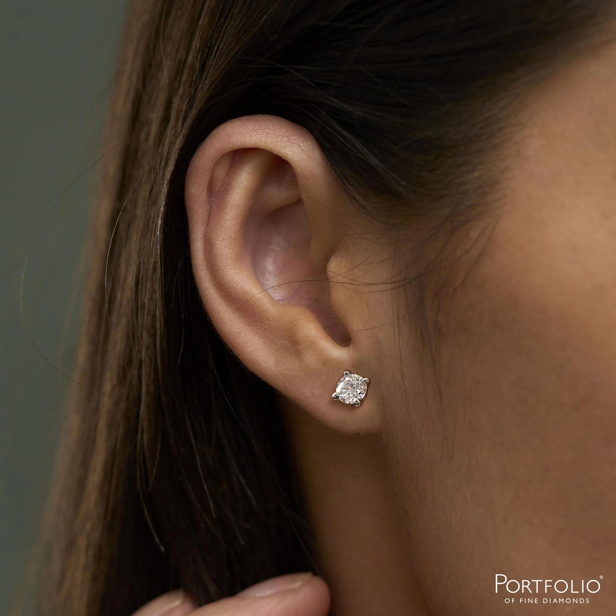 0.70ct G VS2 Diamond Platinum Earrings - Image 2