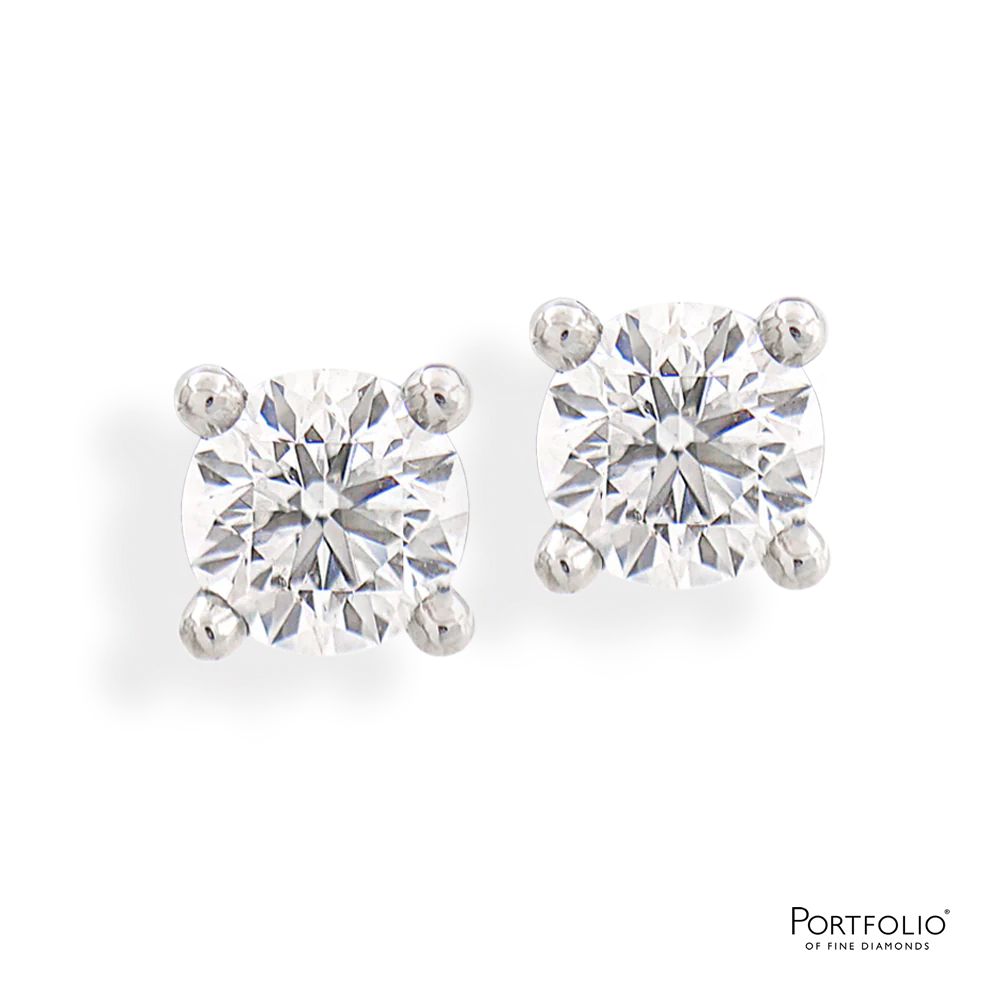 1.61ct G SI1 Diamond Platinum Earrings