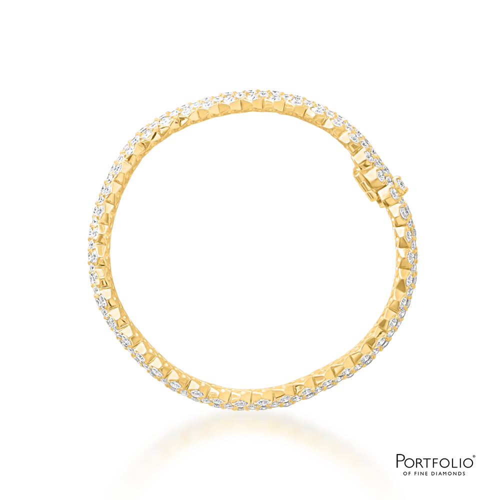 10.66 Diamond Yellow Gold Bracelet - Image 3