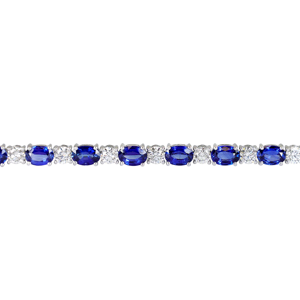 13.65ct Sapphire and Diamond Platinum Bracelet - Image 2