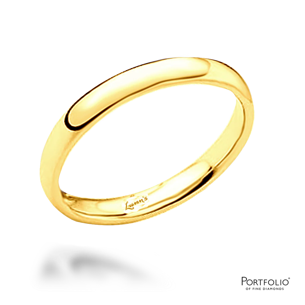 18ct Yellow Gold 2mm Light Court Wedding Ring