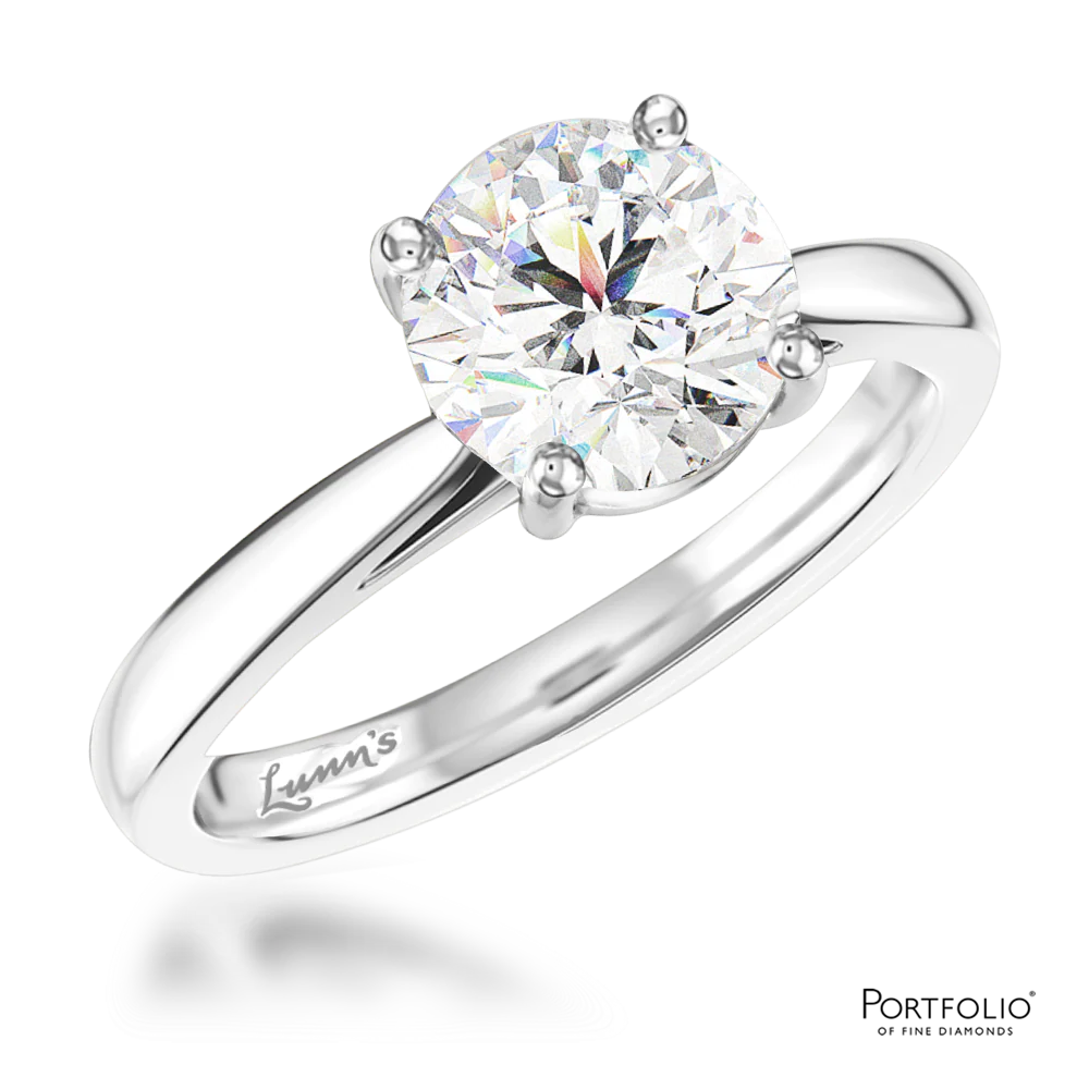 Solitaire 1.51ct G SI1 Diamond Platinum Ring
