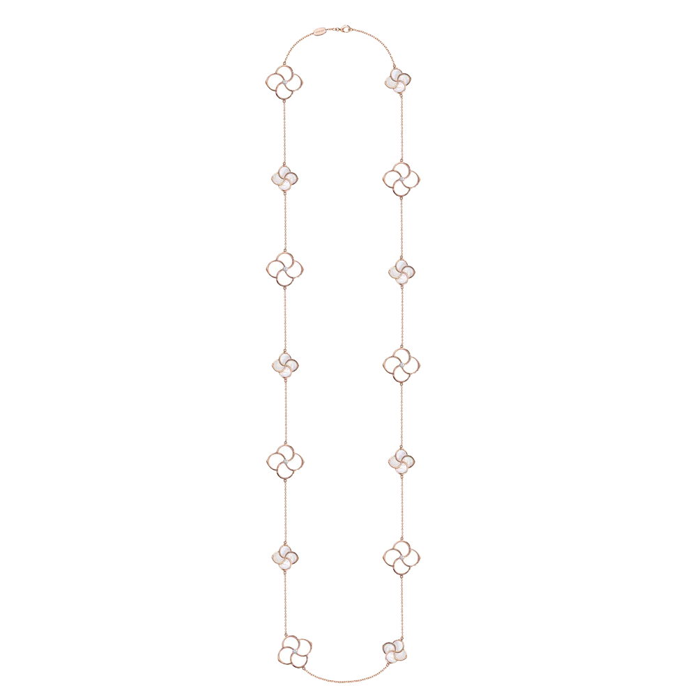 Essence 18ct Rose Gold Mother of Pearl and Diamond Necklace