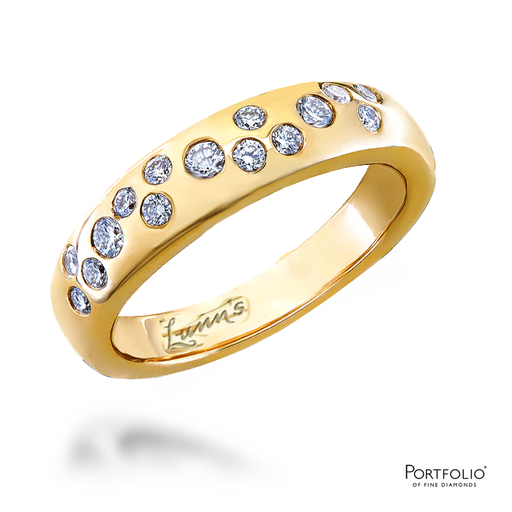 0.18ct Diamond Yellow Gold Wedding Ring