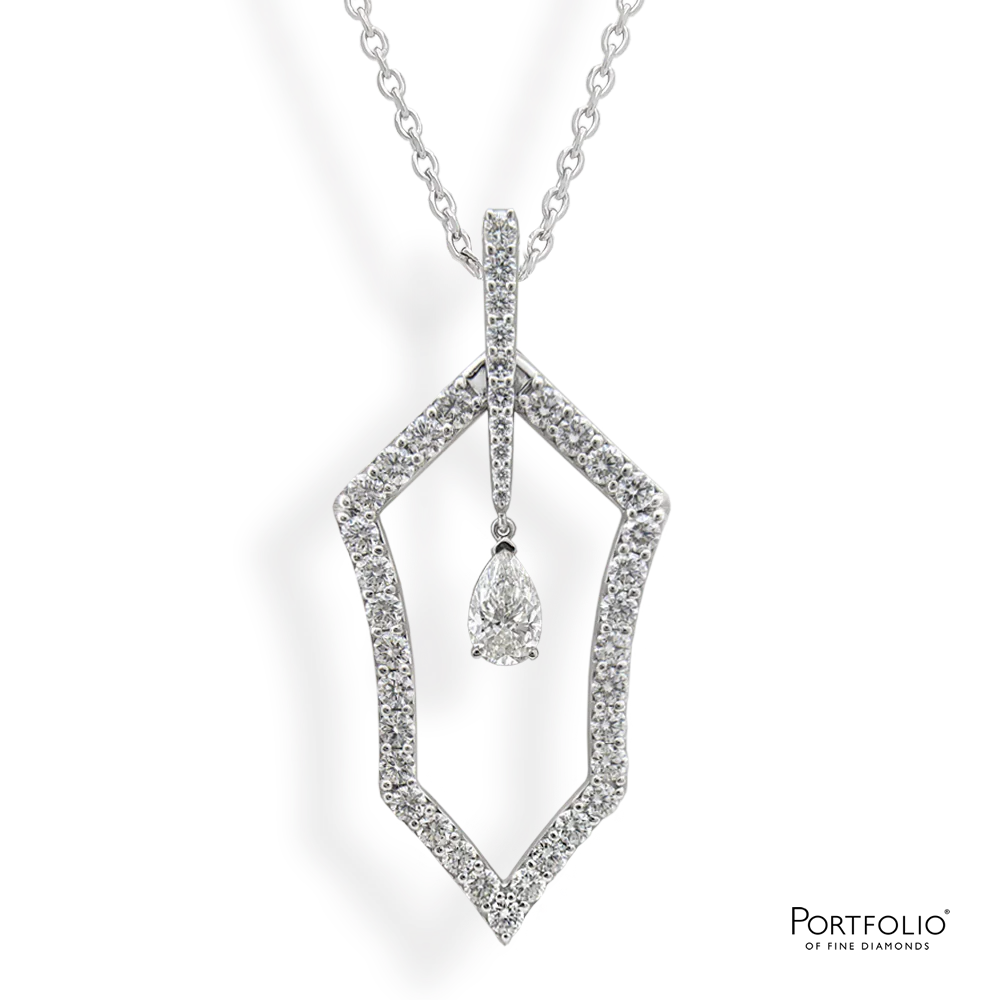 2.54ct F SI1 Diamond Platinum Pendant