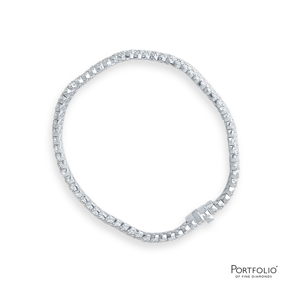 4.20ct Diamond White Gold Bracelet - Image 3