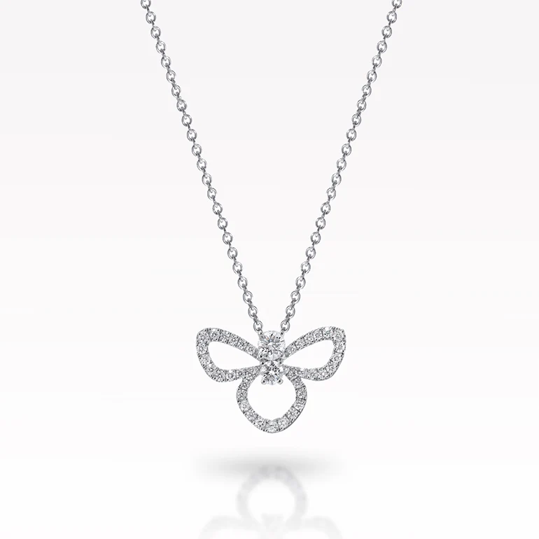 Essence 0.35ct Diamond White Gold Necklace - Image 2