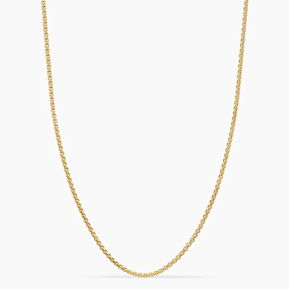 David Yurman Box Chain Necklace in 18ct Yellow Gold