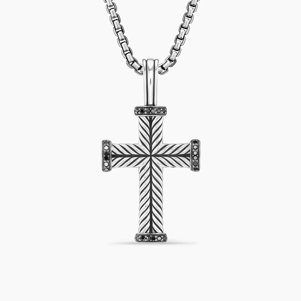 David Yurman Chevron Cross Pendant - Image 3