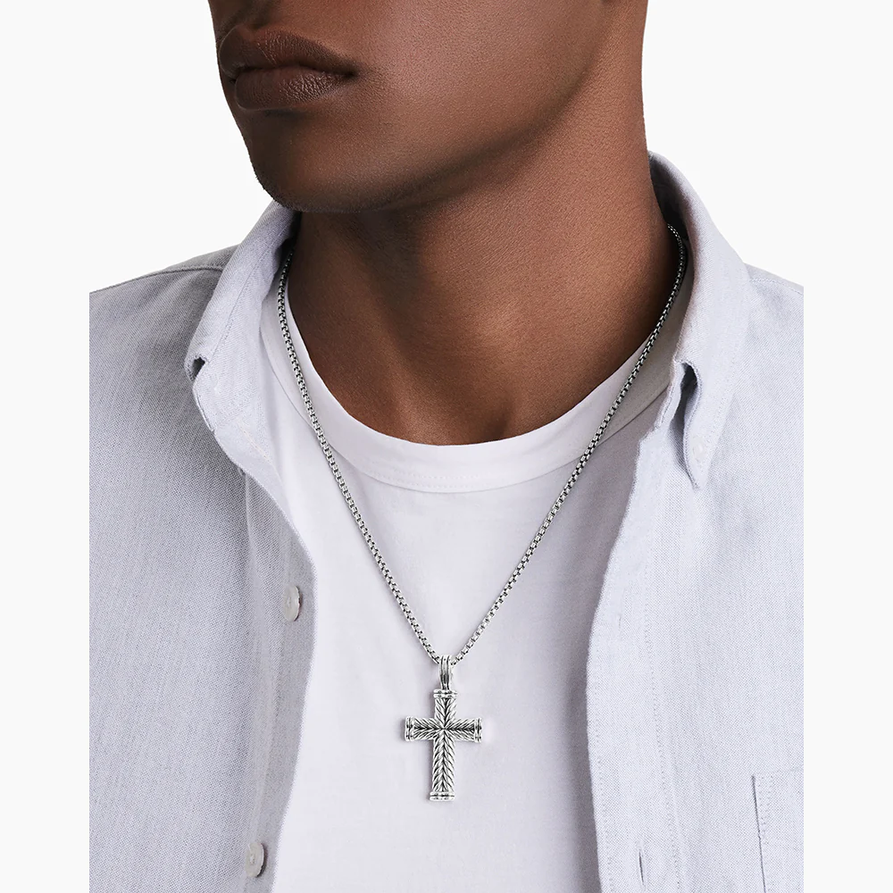 David Yurman Chevron Cross Pendant - Image 2