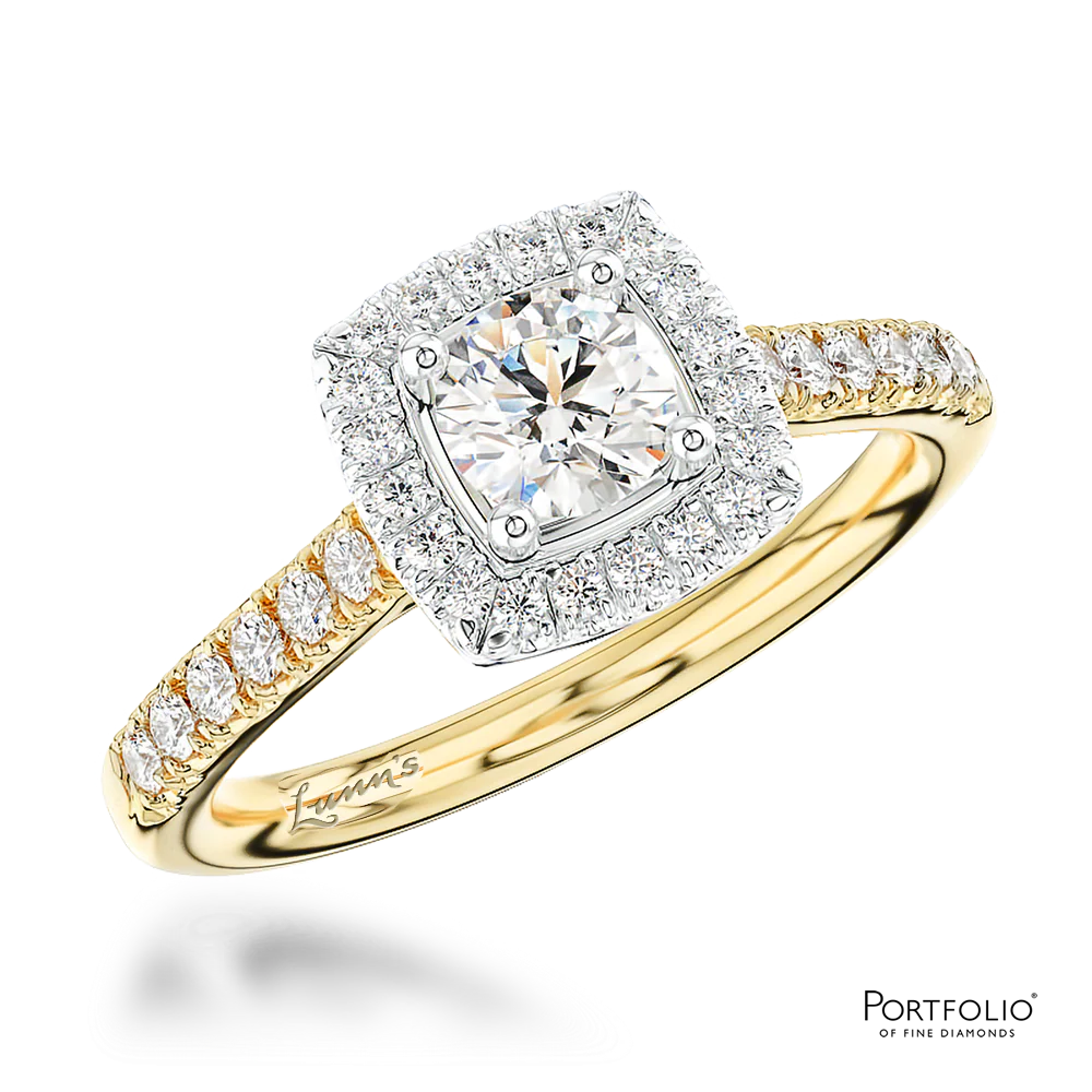 Cluster 0.20ct F VS Diamond Yellow Gold/Platinum Ring