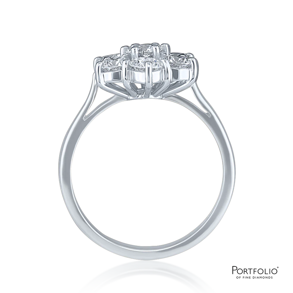 Cluster 0.27ct E SI1 Diamond Platinum Ring - Image 2