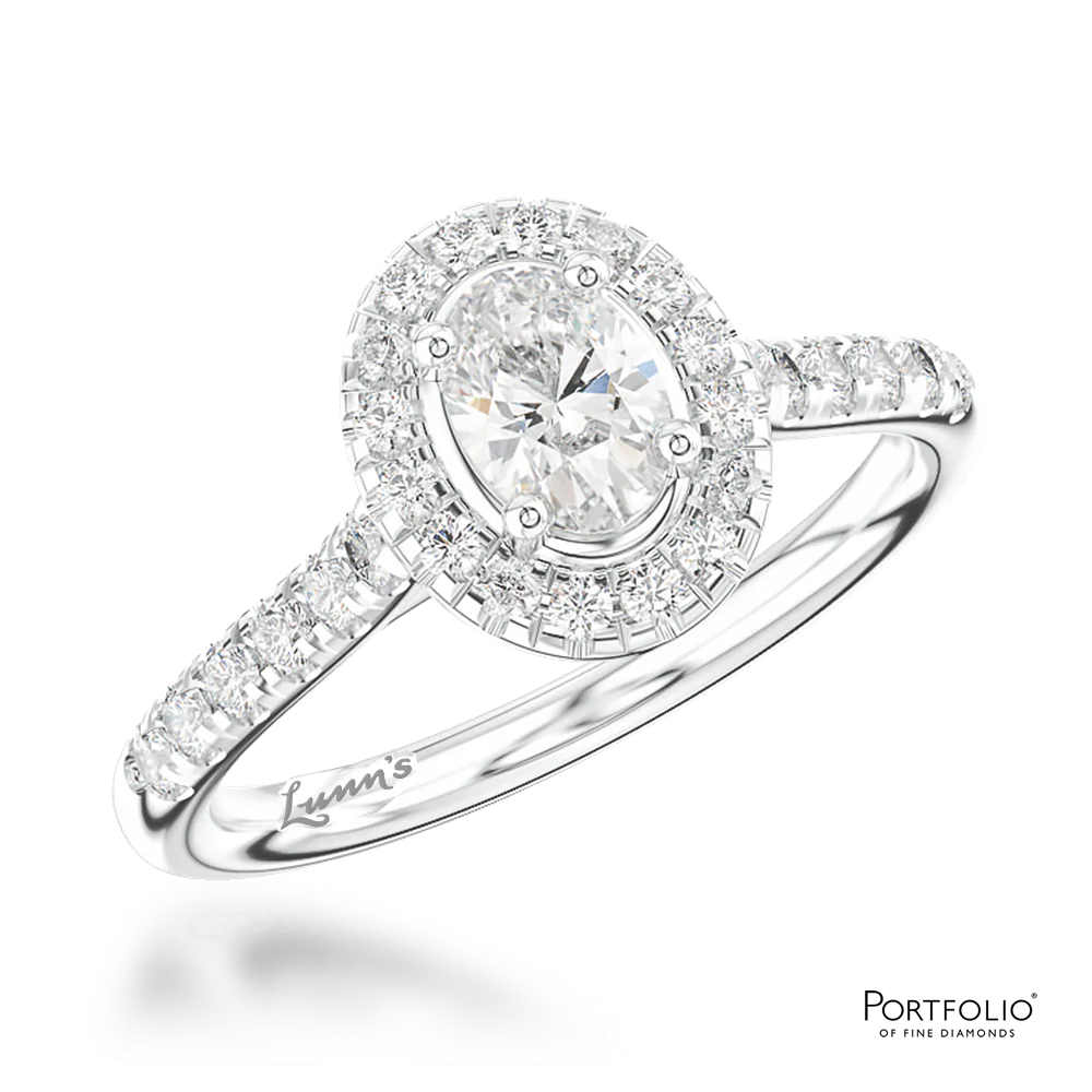 Cluster 0.30ct D SI1 Diamond Platinum Ring