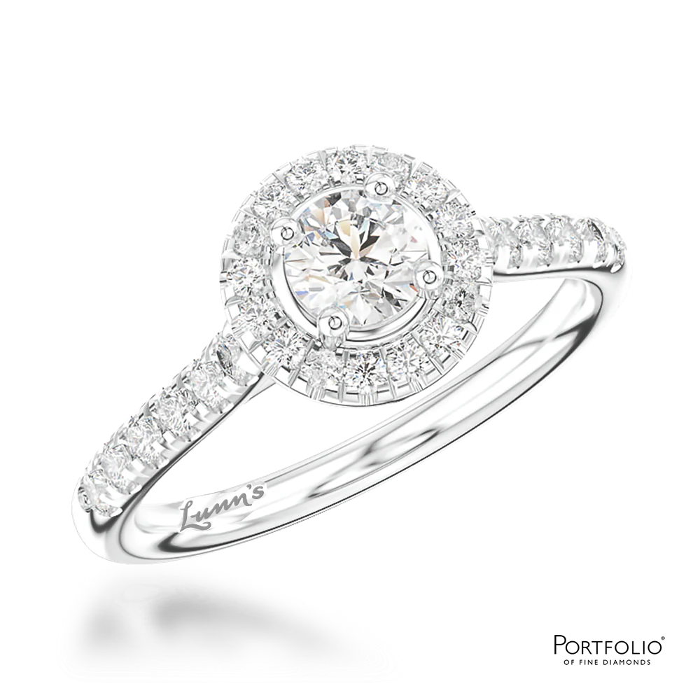 Cluster 0.30ct E VS2 Diamond Platinum Ring