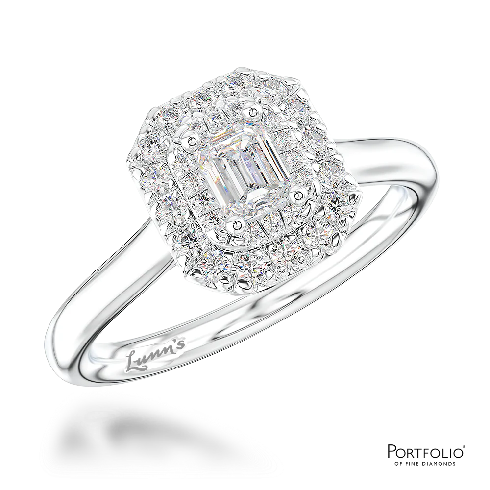 Cluster 0.30ct F VS1 Diamond Platinum Ring