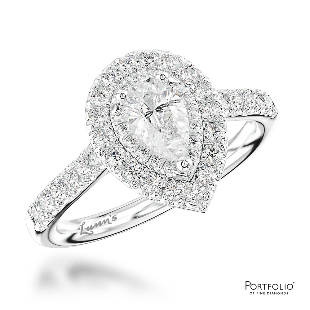 Cluster 0.40ct D SI1 Diamond Platinum Ring