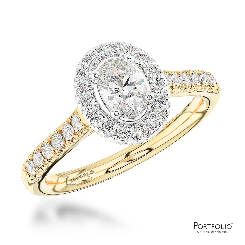 Cluster 0.41ct G VS1 Diamond Yellow Gold/Platinum Ring