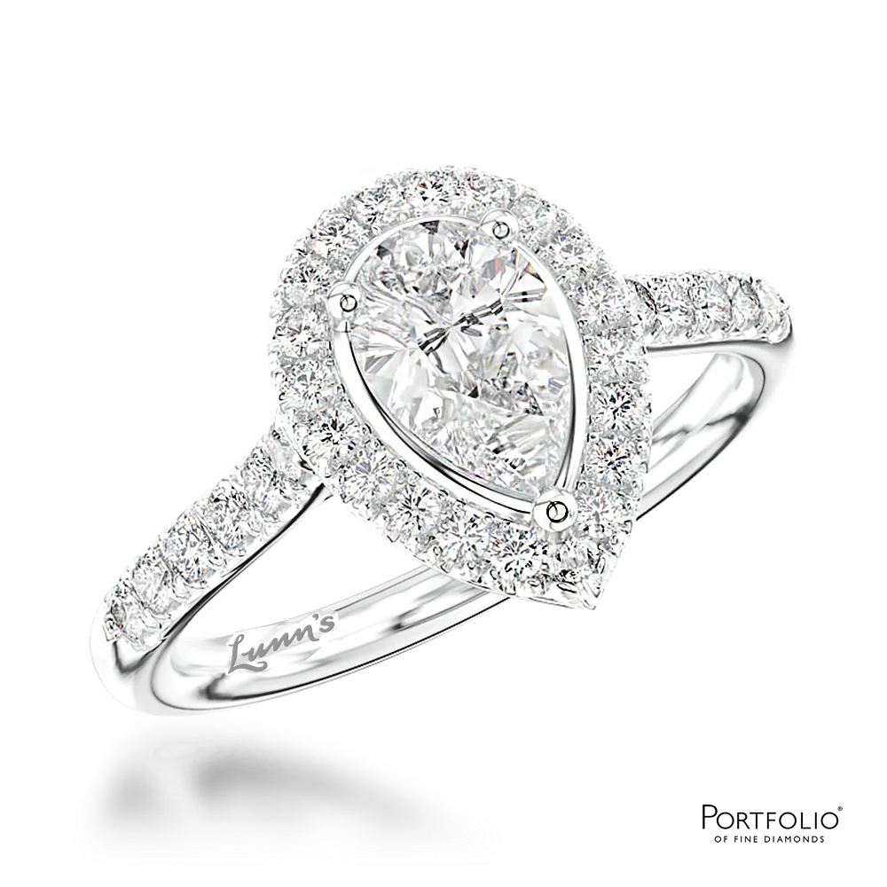 Cluster 0.50ct F SI1 Diamond Platinum Ring