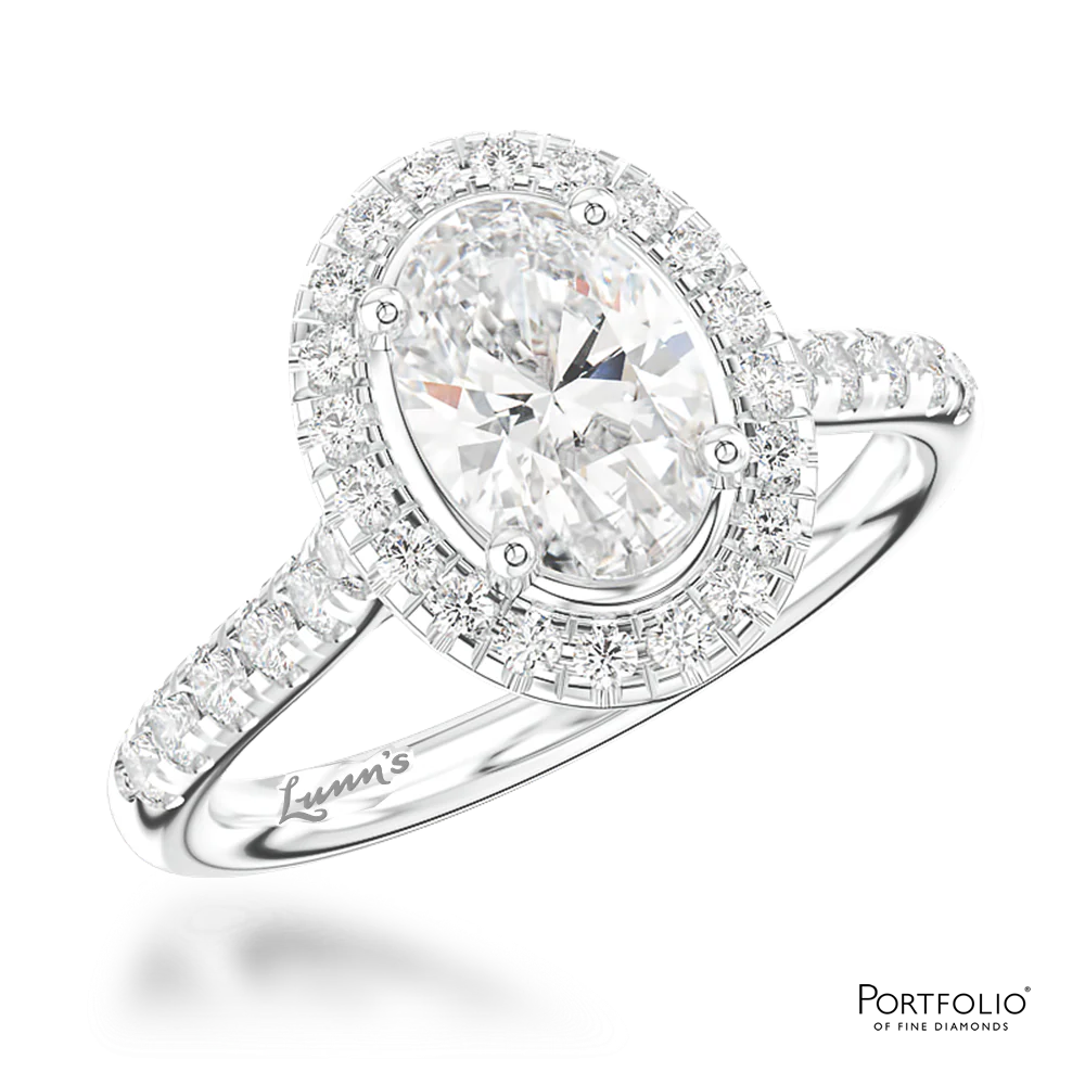 Cluster 0.92ct G VS1 Diamond Platinum Ring