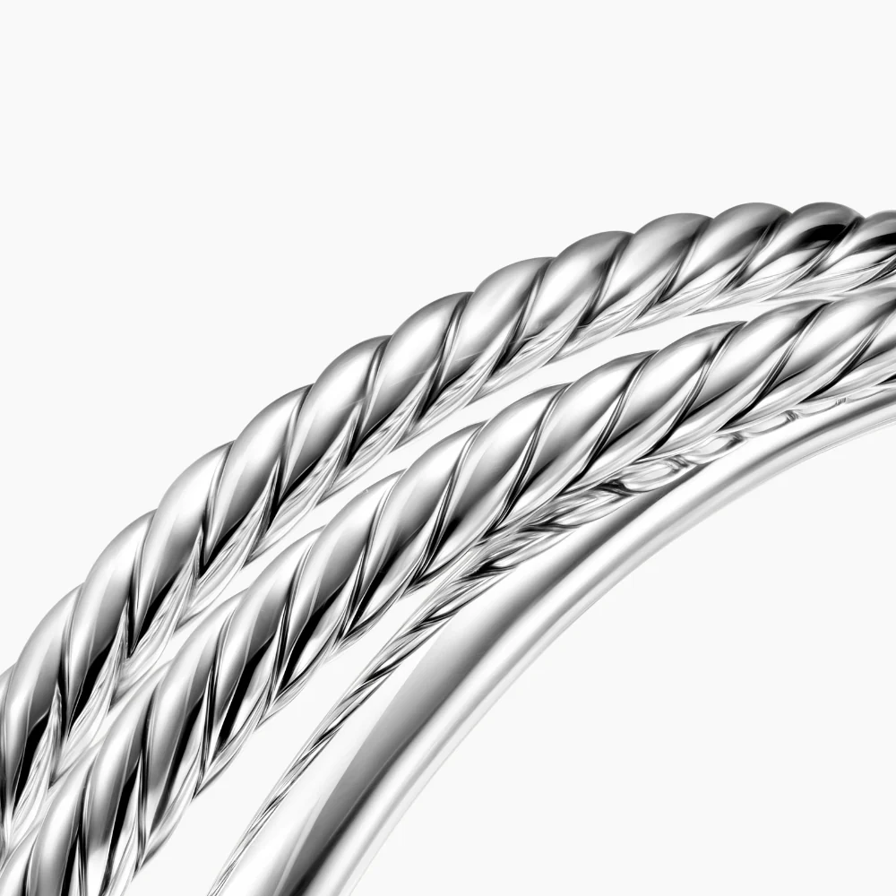 David Yurman Bold Crossover Three Row Cuff Bracelet - Image 4