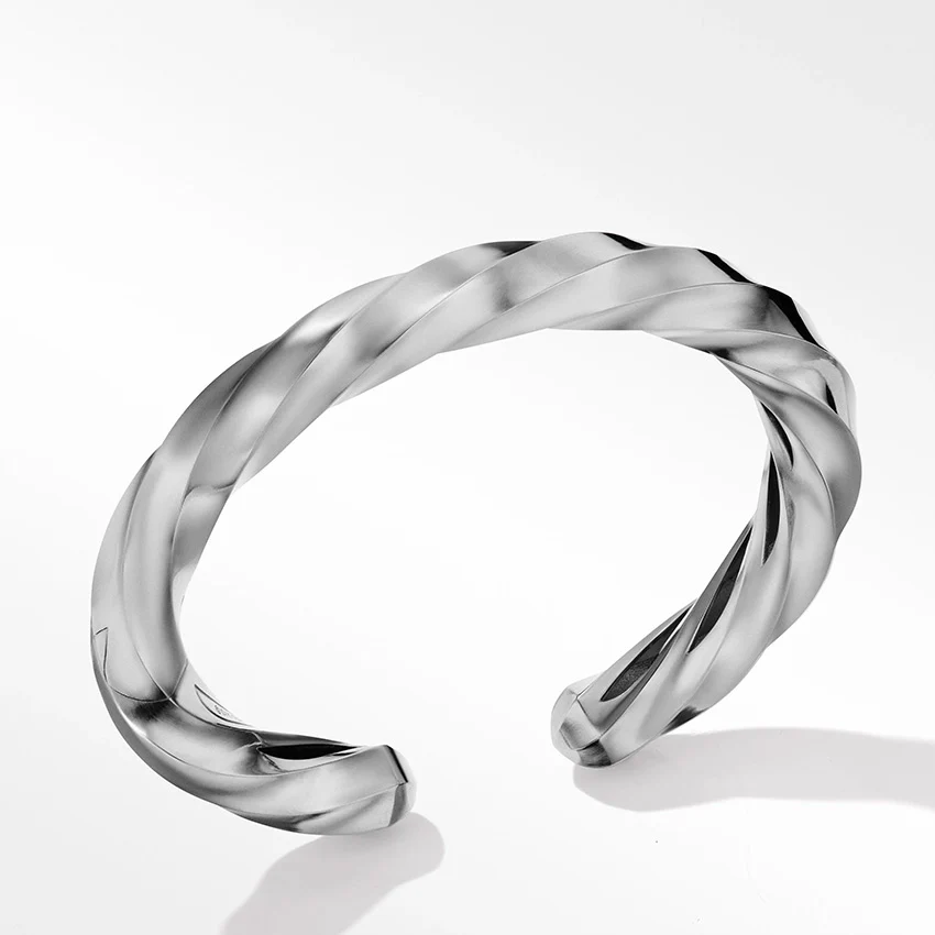 David Yurman Cable Edge™ Cuff Bracelet in Recycled Sterling Silver