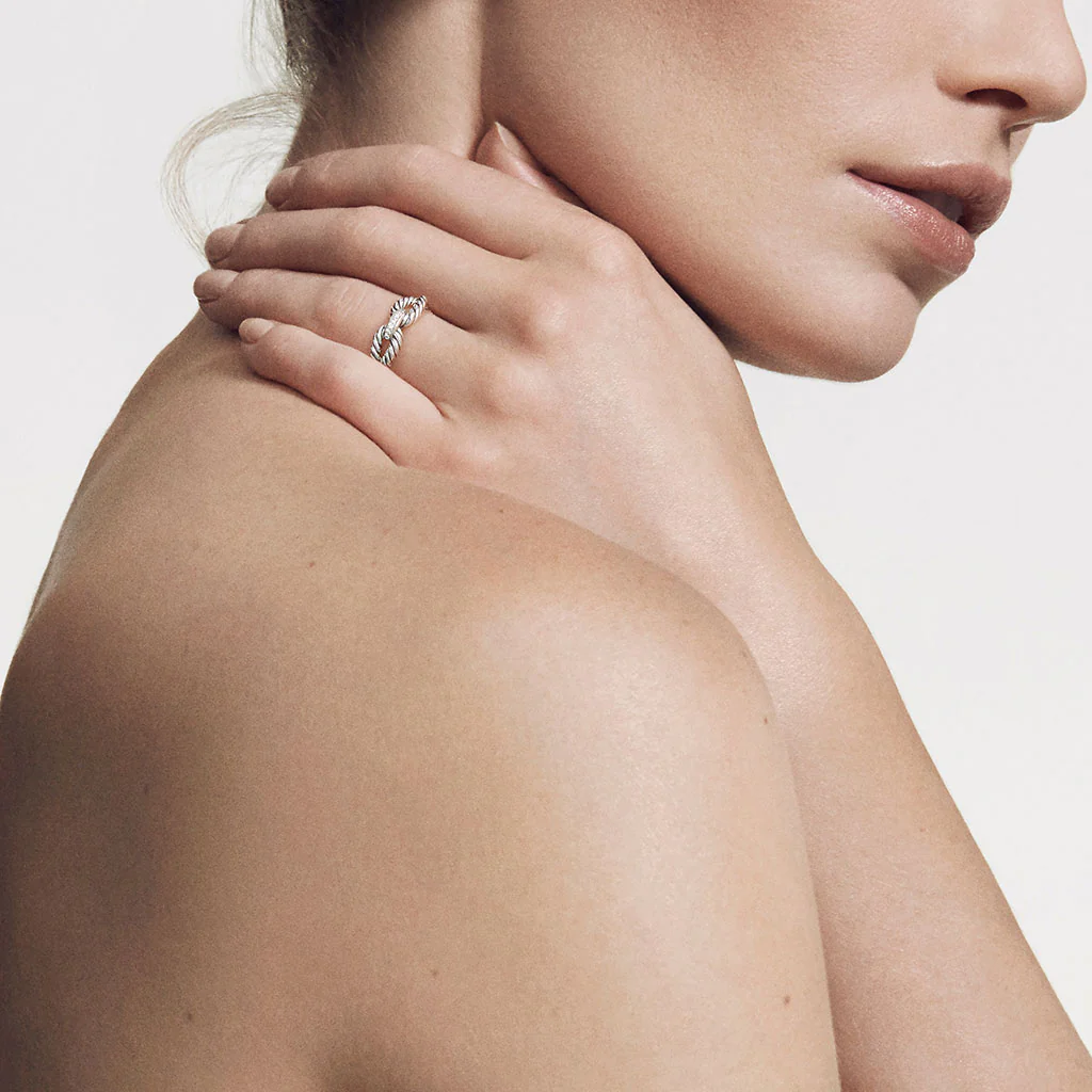 David Yurman Cable Loop Ring with Diamonds