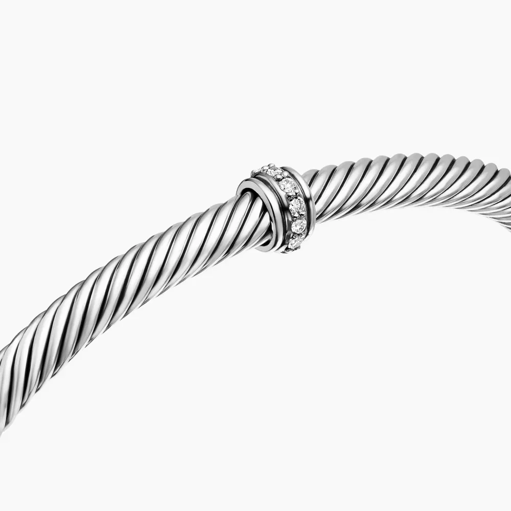 David Yurman Classic Cable Station Bracelet - Image 4