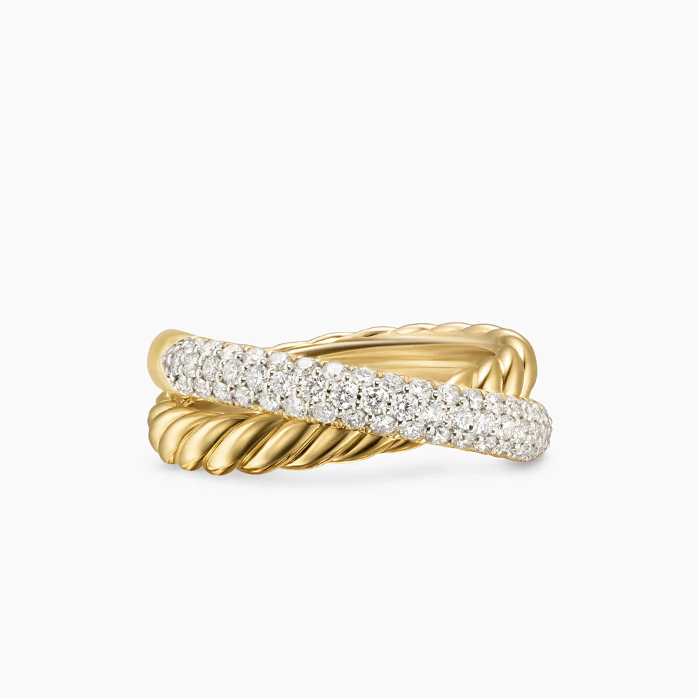 David Yurman Crossocer Two Row Ring