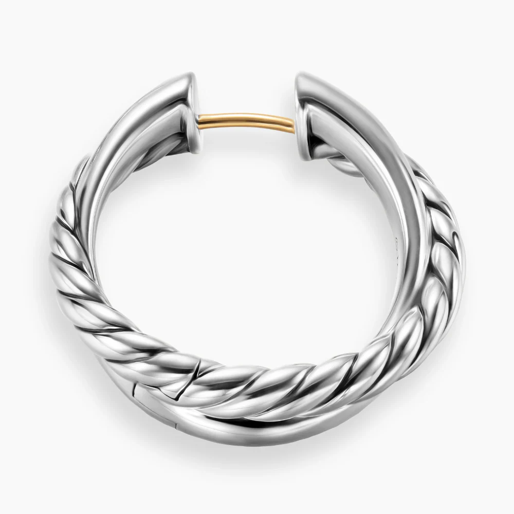 David Yurman Crossover Hoop Earrings - Image 2