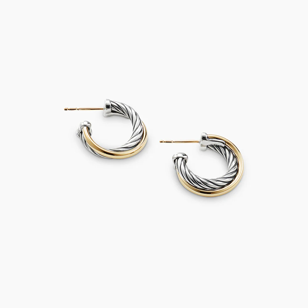 David Yurman Crossover Hoop Earrings - Image 2