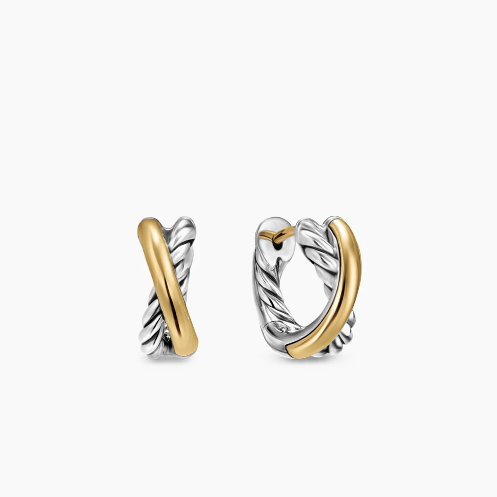David Yurman Crossover Huggie Hoop Earrings