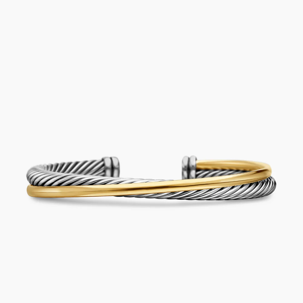 David Yurman Crossover Two Row Cuff Bracelet