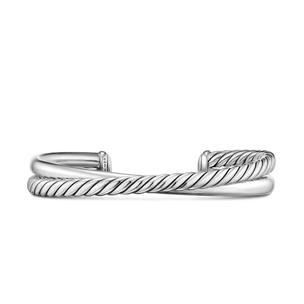 David Yurman Crossover Two Row Cuff Bracelet - Image 4
