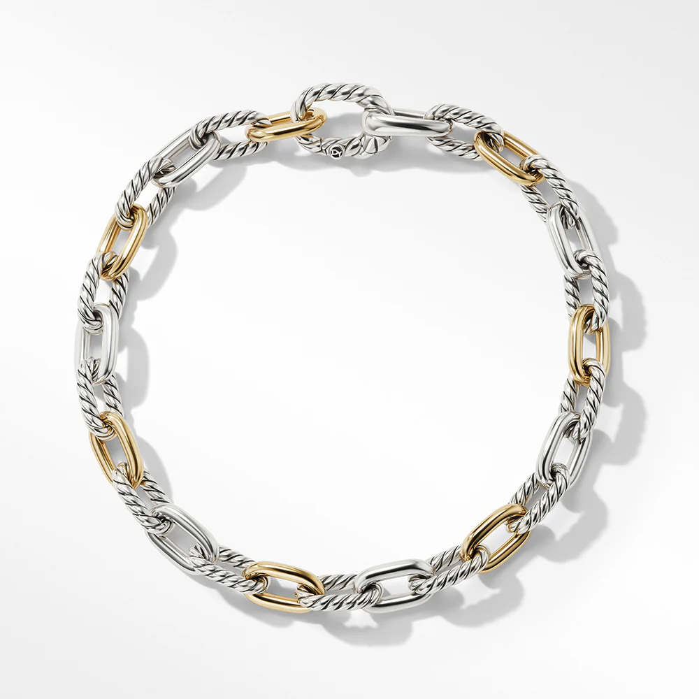 David Yurman DY Madison® Chain Bracelet in Sterling Silver with 18ct Yellow Gold