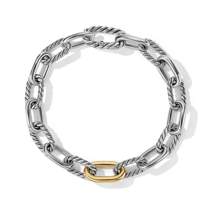 David Yurman DY Madison® Chain Bracelet with 18ct Yellow Gold - Image 3
