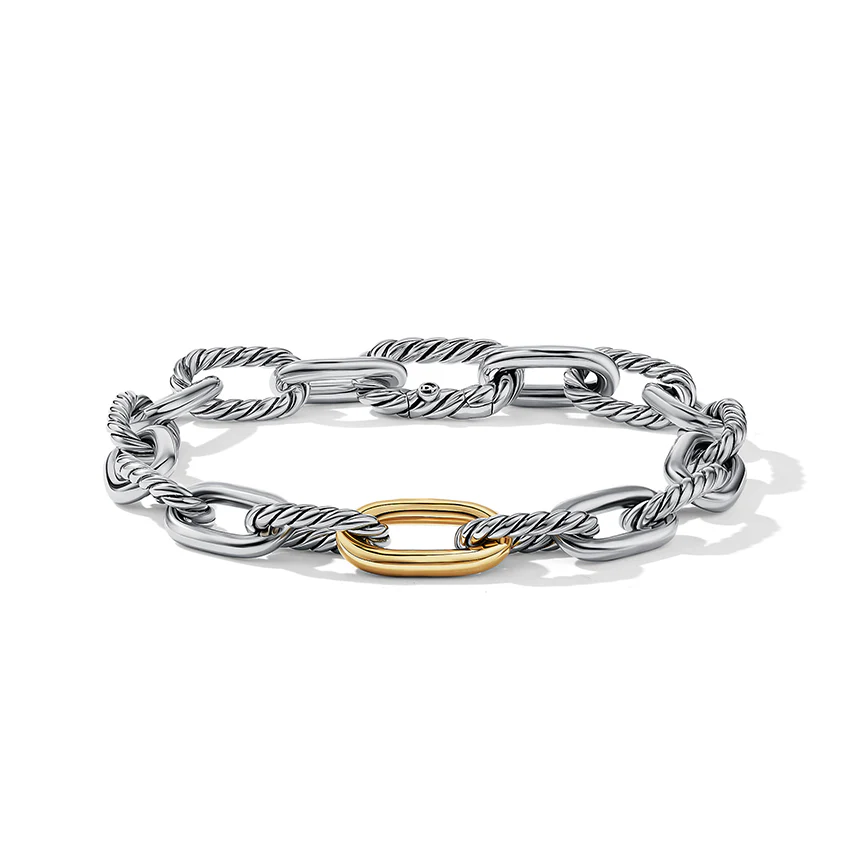 David Yurman DY Madison® Chain Bracelet with 18ct Yellow Gold