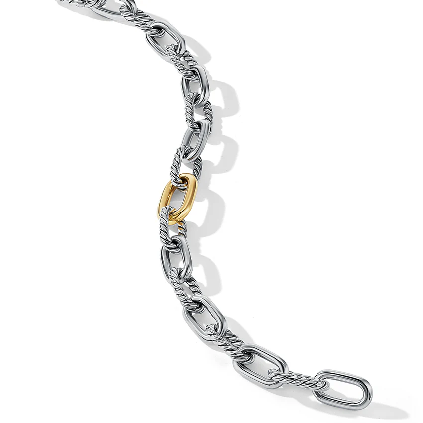 David Yurman DY Madison® Chain Bracelet with 18ct Yellow Gold - Image 3