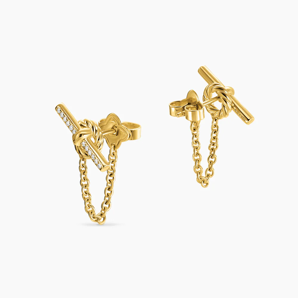 David Yurman DY Mercer® Petite Toggle Chain Stud Earrings - Image 2