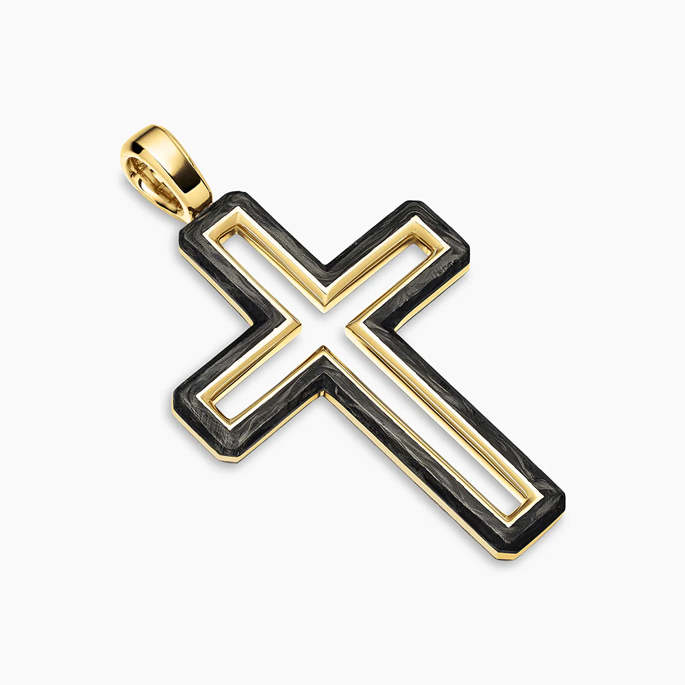 David Yurman Forged Carbon Cross Pendant - Image 2