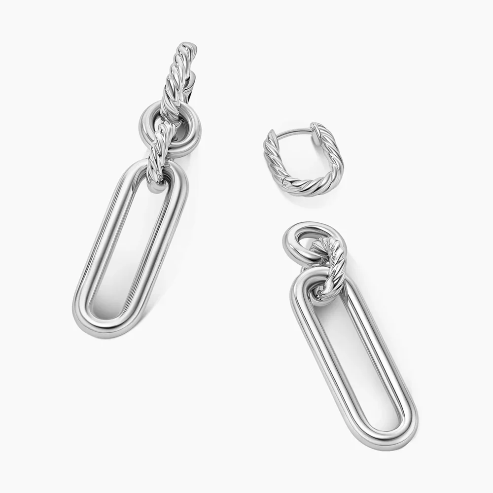 David Yurman Lexington Double Link Drop Earrings - Image 3