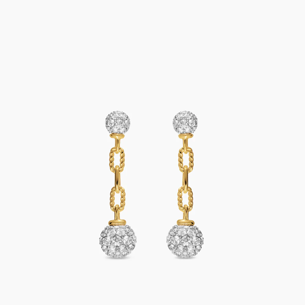 David Yurman Madison® Pavé Bead Drop Earrings