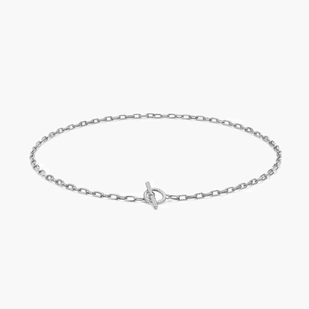 David Yurman Madison Pavé Toggle Chain Necklace - Image 2