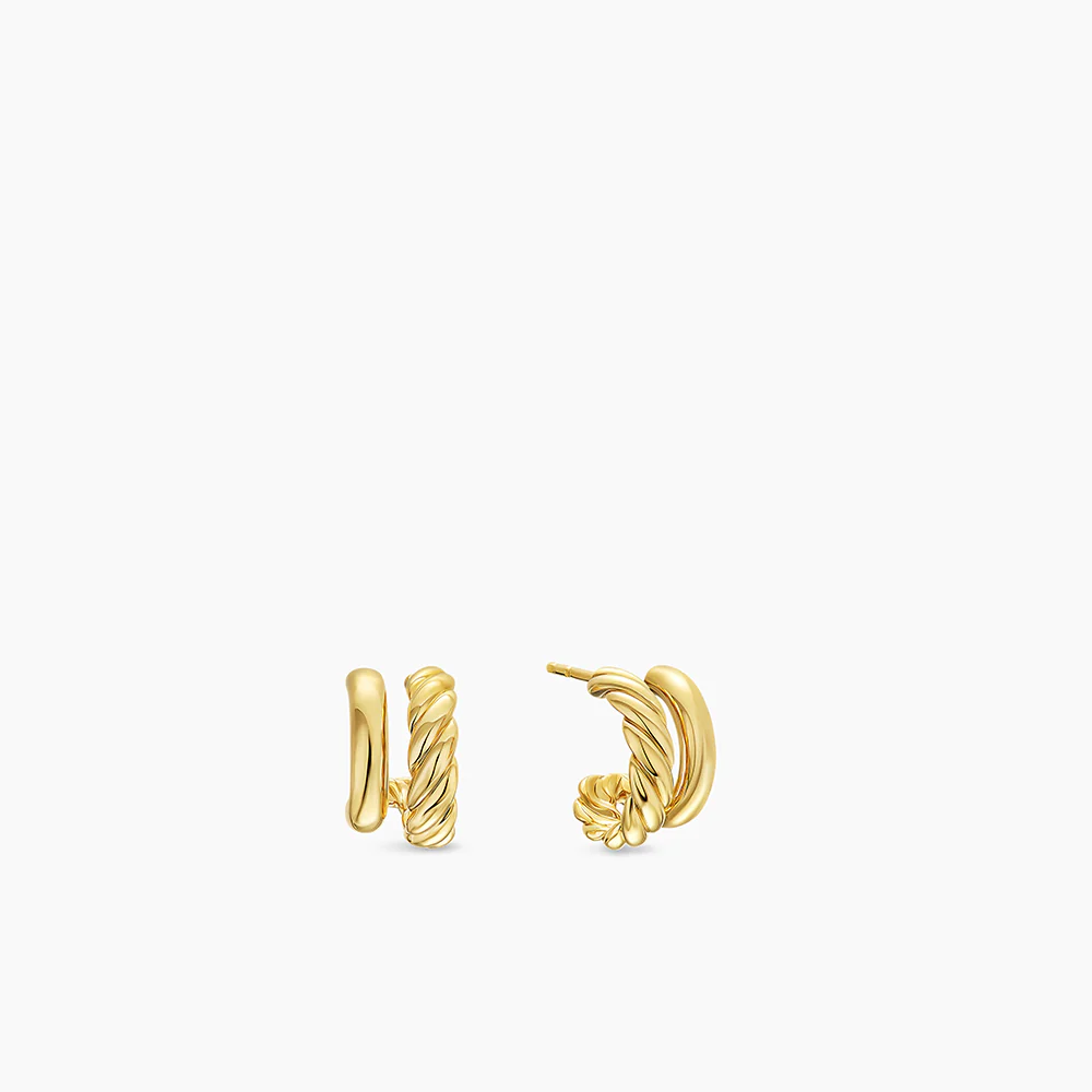 David Yurman Mercer® Double Hoop Huggie Earrings