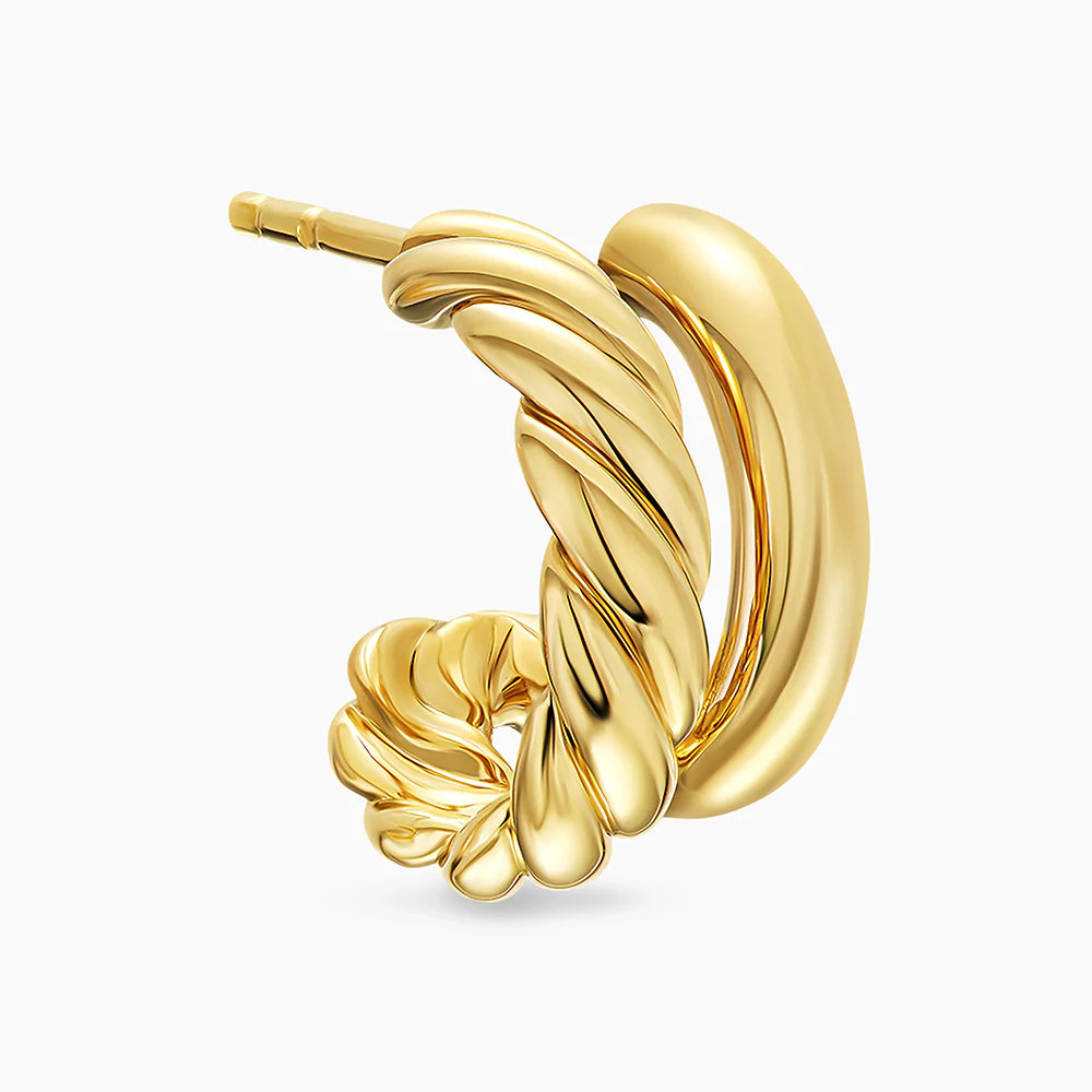David Yurman Mercer® Double Hoop Huggie Earrings - Image 5