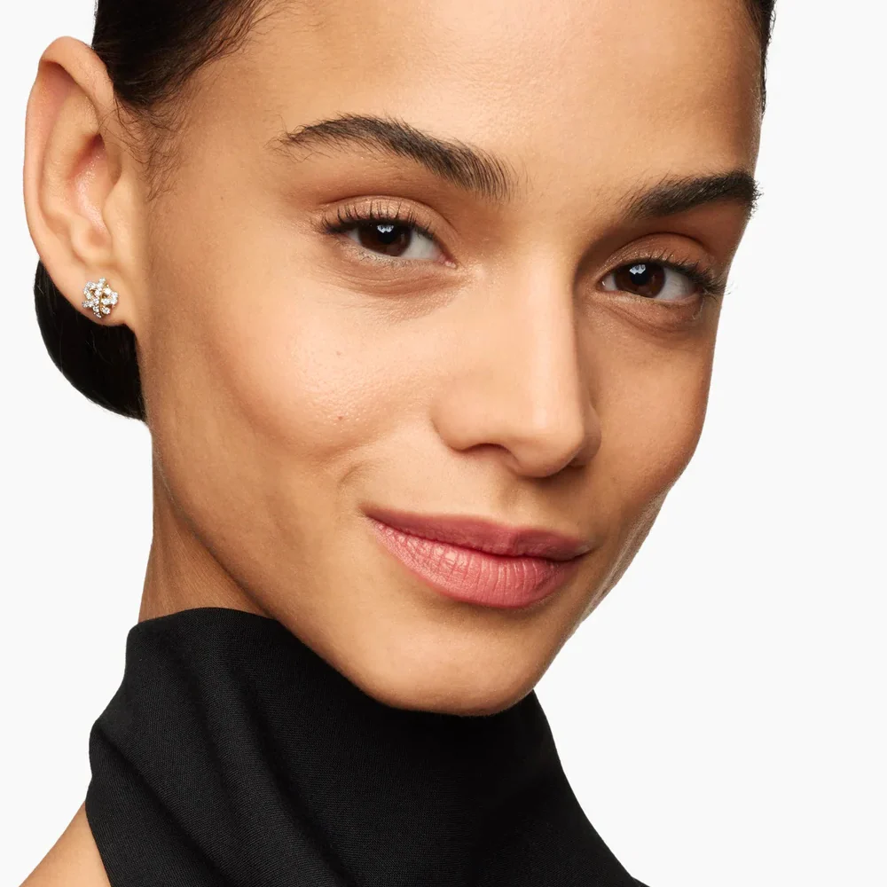 David Yurman Pave Crossover Stud Earrings - Image 5