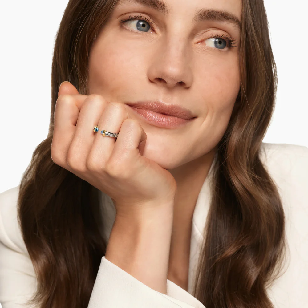 David Yurman Petite Cable Open Ring - Image 2
